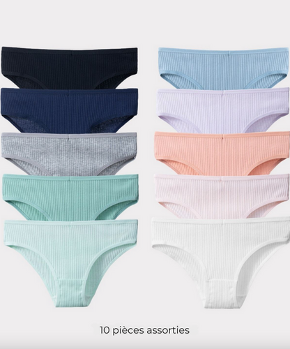 Set of 10 Antibacterial Panties